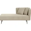 RIOM - Chaise longue - Beige - Rechtszijdig - Stof