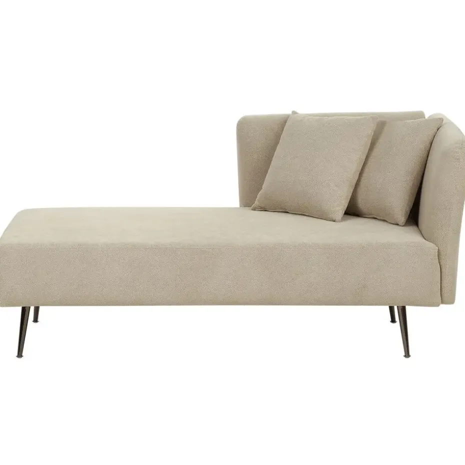 RIOM - Chaise longue - Beige - Rechtszijdig - Stof