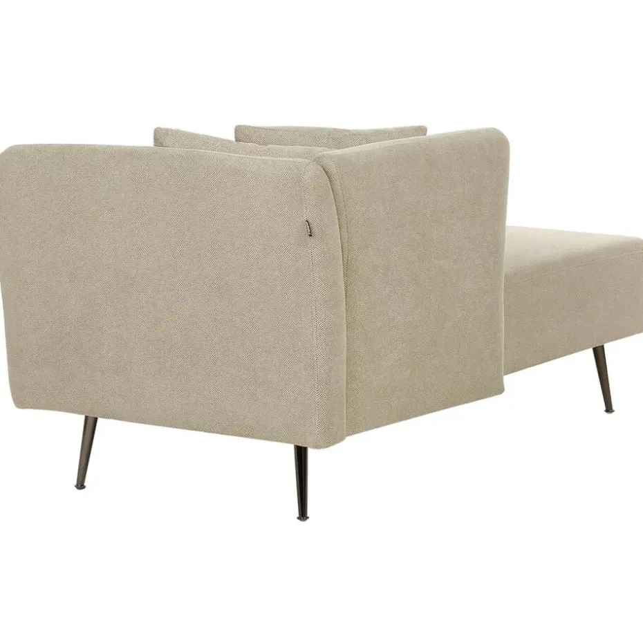 RIOM - Chaise longue - Beige - Rechtszijdig - Stof