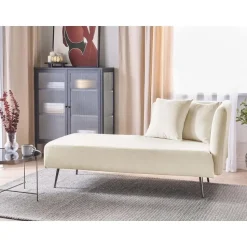 RIOM - Chaise longue - Wit - Rechterzijde - Bouclé