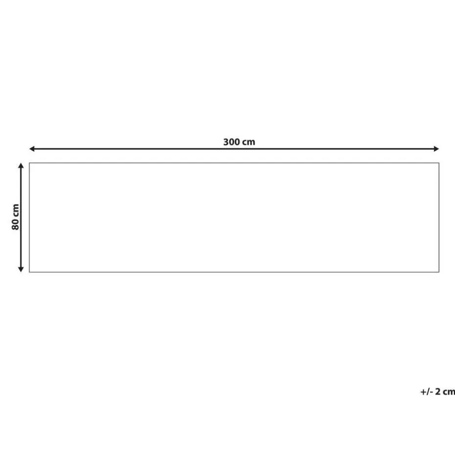 RITAPURAM - Laagpolig vloerkleed - Blauw - 80 x 300 cm - Polyester