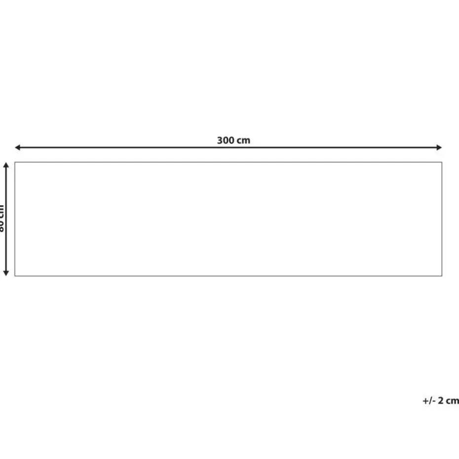 RITAPURAM - Laagpolig vloerkleed - Blauw - 80 x 300 cm - Polyester