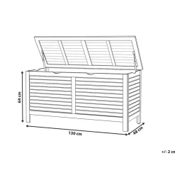 RIVIERA - Kussenbox - Donkere houtkleur - 130 cm - Acaciahout