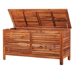 RIVIERA - Kussenbox - Donkere houtkleur - 130 cm - Acaciahout