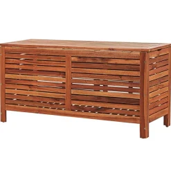 RIVIERA - Kussenbox - Donkere houtkleur - 130 cm - Acaciahout
