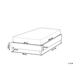 ROANNE - Kinderbed - Beige - 90 x 200 cm - Polyester