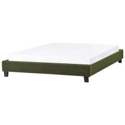 ROANNE - Tweepersoonsbed - Donkergroen - 140 x 200 cm - Bouclé