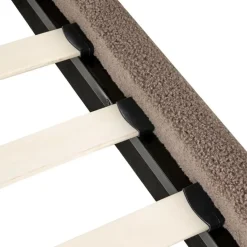 ROANNE - Tweepersoonsbed - Taupe - 180 x 200 cm - Bouclé