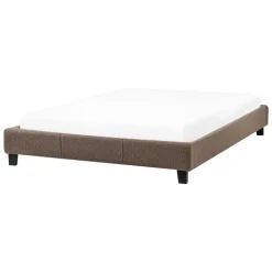 ROANNE - Tweepersoonsbed - Taupe - 140 x 200 cm - Bouclé