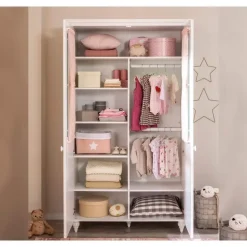 Romance 2 deurs kledingkast met ramen meisjeskamer