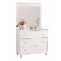 Romance commode kinderladekast meisjes met spiegel