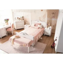 Romantic twijfelaar meisjes bed 200 x 120 cm