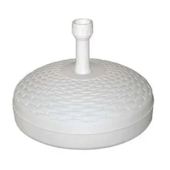 Ronde parasolvoet - wit - rotan kunststof - D45 cm - vullen