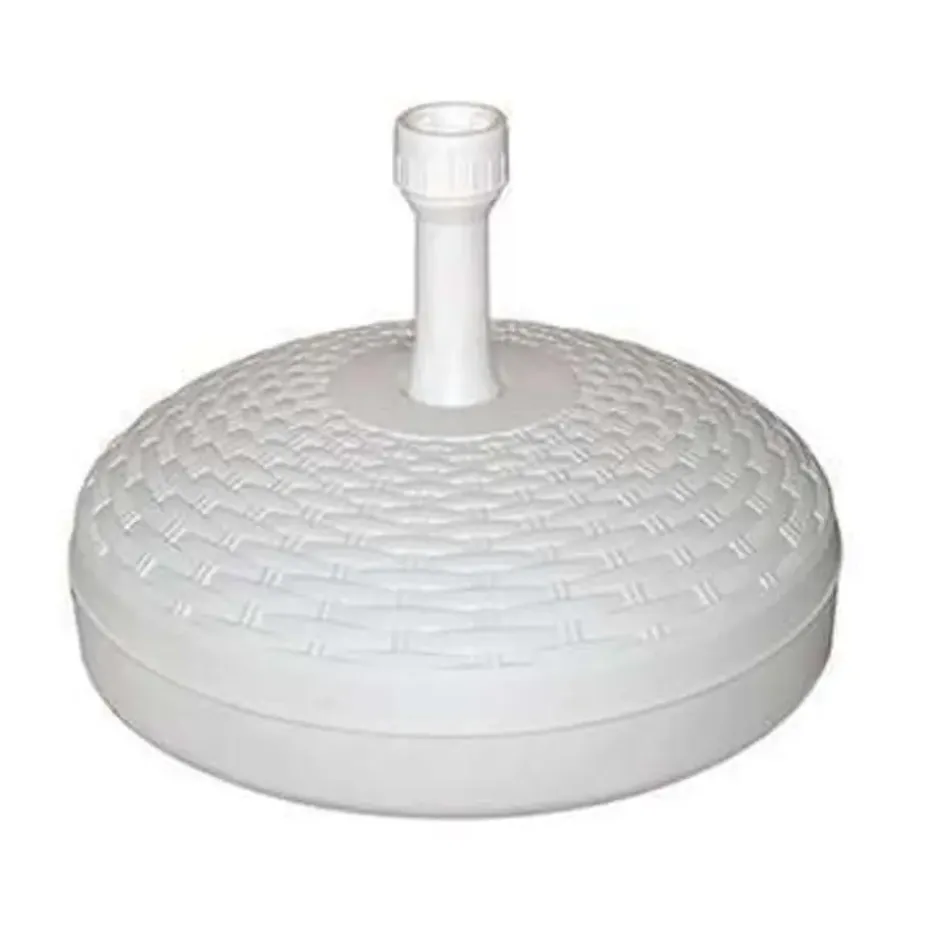 Ronde parasolvoet - wit - rotan kunststof - D45 cm - vullen