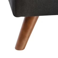 RONNE - Slaapbank 3-zits - Zwart - Polyester