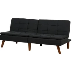 RONNE - Slaapbank 3-zits - Zwart - Polyester