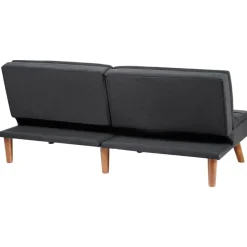 RONNE - Slaapbank 3-zits - Zwart - Polyester