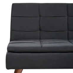 RONNE - Slaapbank 3-zits - Zwart - Polyester