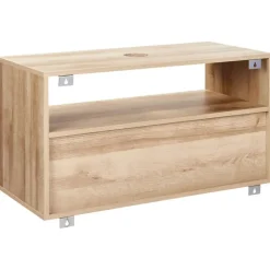 ROSELL - Hangende wastafelkast - Lichthout - 86 x 45 cm - Vezelplaat