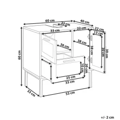 ROSELL - Staande wastafelkast - Lichthout - Vezelplaat