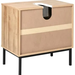 ROSELL - Staande wastafelkast - Lichthout - Vezelplaat