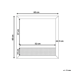 ROSELL - Wandspiegel - Lichthout - 60 x 60 cm - Vezelplaat