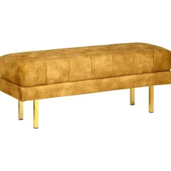 ROSEVILLE - Bankje - Geel - Fluweel