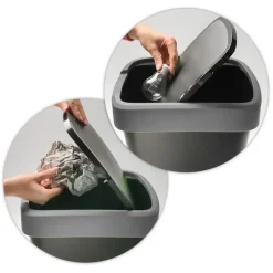 Rotho Afvalbak Twist 39 x 29 x 67 cm 50 l Polypropyleen Zilver