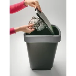 Rotho Afvalbak Twist 40 x 30 x 60 cm 50 l Polypropyleen Zilver