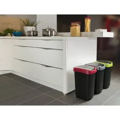 Rotho Afvalbak Twist 40 x 30 x 60 cm 50 l Polypropyleen Zilver