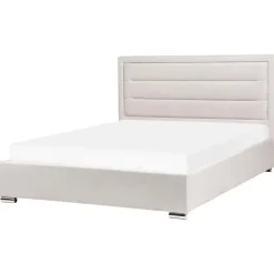 ROUEN - Bed met opbergruimte - Lichtbeige - 160 x 200 cm - Polyester