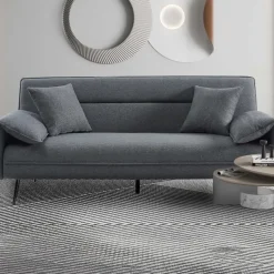 Rousseau Grijs Sivas Slaapbank - Eucalyptus Frame - H-H 95 x B-L 199 x D-P 89 cm