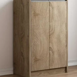 Rousseau Lilly' Sonoma Schoenenkast - 2 Deurs Spaanplaat - H90 x B60 x D35 cm