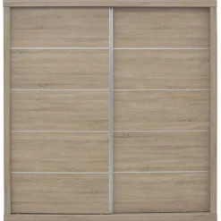 Rousseau Schuifdeurkast Mike - 182,5 x 52,5 cm x 197,5 cm - Sonoma-afwerking