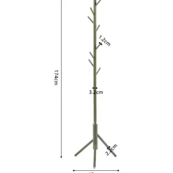 Rousseau Staande kapstok Kassie - Ø48 x 174 cm - Groen / Metaal