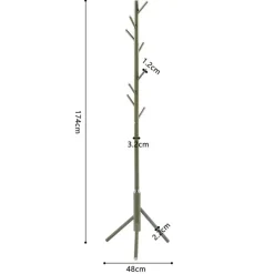 Rousseau Staande kapstok Kassie - Ø48 x 174 cm - Groen / Metaal