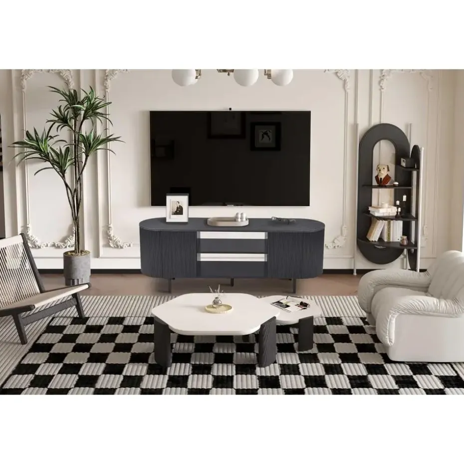 Rousseau tv-meubel Lagos - 160 x 45 x 58 cm - Donkerbruin