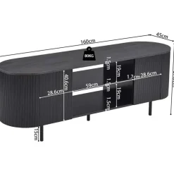 Rousseau tv-meubel Lagos - 160 x 45 x 58 cm - Donkerbruin