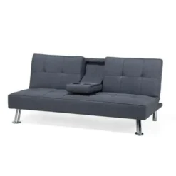 ROXEN - Slaapbank 3-zits - Donkergrijs - Polyester