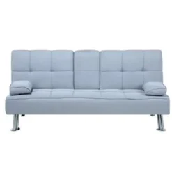 ROXEN - Slaapbank 3-zits - Grijs - Polyester