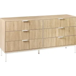 ROYALLA - Ladekast met 6 lades - Lichtbruin - MDF