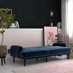 Ruby - 3-zits slaapbank in blauw fluweel