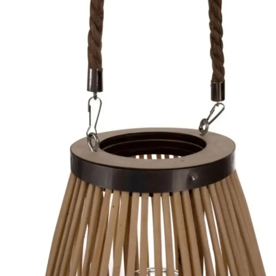 Ruhhy Lantaarn Rotan - bamboe - natuurlijke look - H40 cm