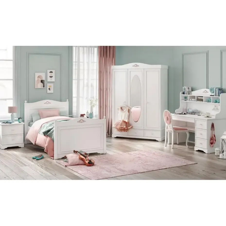 Rustic boekenkast kast wit meisjeskamer