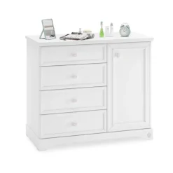 Rustic commode ladekast wit meisjeskamer