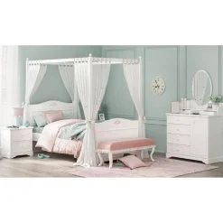 Rustic commode ladekast wit meisjeskamer