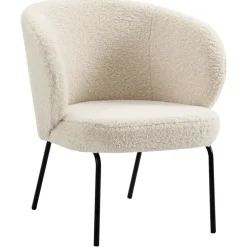 Salonstoel van metaal en witte lussen