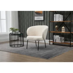 Salonstoel van metaal en witte lussen