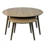 Salontafel Adda Rond Smoked Eiken Set van 2Giga Living