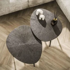 Salontafel Brons Metaal - Set Van 2 - 76x61x43cm - Ray